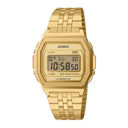 CASIO Unisex Vintage Dial & Stainless Steel Bracelet Style Straps Digital Watch D401-picture-26