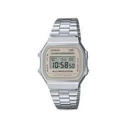 Casio Vintage A168WA-8AYDF Brown Digital Dial Silver Stainless Steel Band D332-picture-20