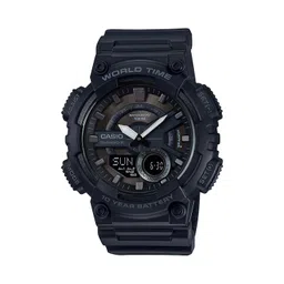 CASIO Youth Series Men Black Dial Analog-Digital Watch AEQ-110W-1BVDF - AD218-image-2