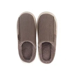 CASSIEY Men Striped Fur Room Slippers-picture-11