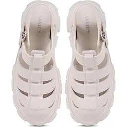 cassiey Women Fashionable Comfortable Lightweight Slingback Heeled Sandals, Outdoor EVA Clogs-picture-14