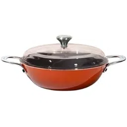 Cast Iron Naturally Non Stick Kadai|Free Spatula, Sponge & Holder|24cm, 2L|Patented Coating, Rust Free, 100% Toxin Free LITE Cast Iron|Induction & Oven Safe for Curry & Frying|Rust Colour-picture-25