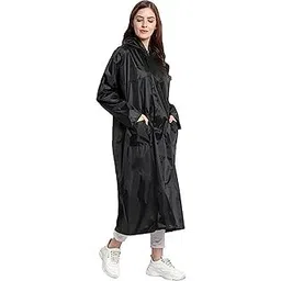 Casual Solid Women Raincoat (RC Long-Black W-2XL)-picture-50