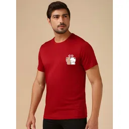 CASUALBUD Men Graphic Printed Round Neck T-shirt-picture-38