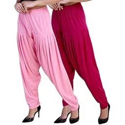 casuals Combo Offer Drawstring Patiyala Salwar Harem Bottoms Pants for Womens Pack 3-picture-51