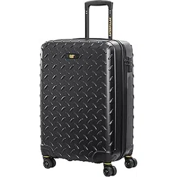 cat Caterpillar Industrial Plate 55 CM Small Hardside ABS Cabin Suitcase Trolley Bag Cabin Bags for Travel in Flight 7kg with 8 Spinner Wheels TSA Lock with TSA Lock for Men & Women - Black-picture-21