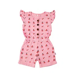 CATCUB Girls Pink & Black Printed Basic Jumpsuit-picture-17