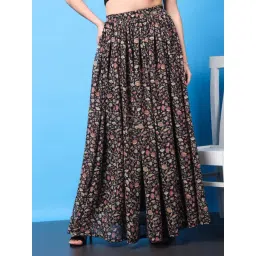Cation Black Printed Maxi Skirt-picture-16
