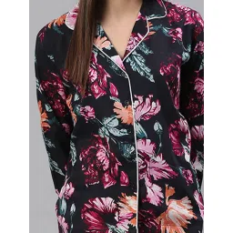 Cation Black Printed Shirt With Pyjamas image 4