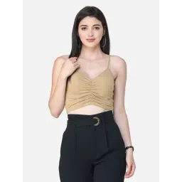 Cation Golden Shoulder Strap Crop Top-picture-33