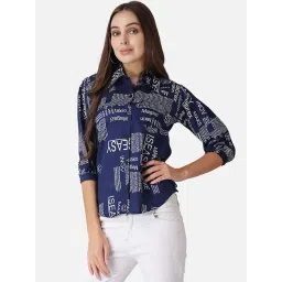Cation Navy Printed Shirt-picture-30