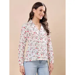 Cation Off White Cotton Printed Shirt-picture-16