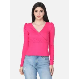 Cation Pink V Neck Top-picture-12