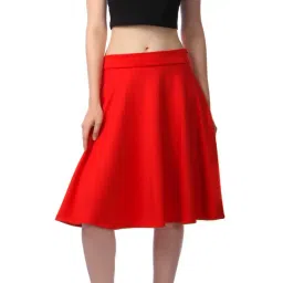 Cation Red A-Line Skirt-picture-23