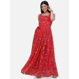 Cation Red Floral Print Maxi Dress-picture-31