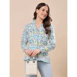 Cation White Cotton Printed Shirt-picture-15