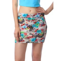 Cation White Printed Shift Skirt-picture-23