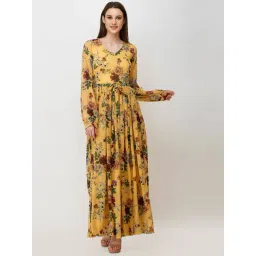 Cation Yellow Floral Print Maxi Dress-picture-36