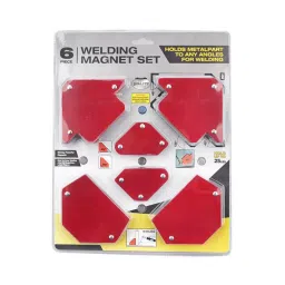 Catson Magnetic Corner Clamp Set 45°, 90°, 135° Aluminum Alloy Red 15 mm Throat Depth (Set of 6 Pcs)-picture-48