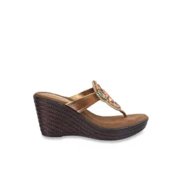 Catwalk Women's Brown Thong Wedges-picture-29
