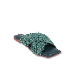 Catwalk Women's Green Cross Strap Sandals-picture-20