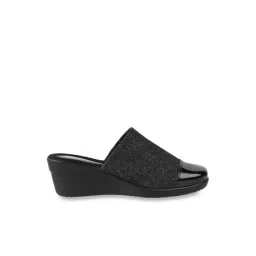 Catwalk Women's Wall St Black Mule Wedges-picture-33