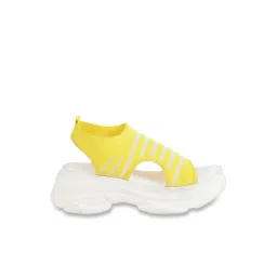Catwalk Women's Yellow Back Strap Wedges-picture-32