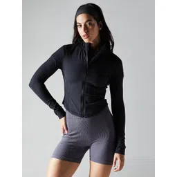 CAVA Mandarin Collar Cropped Sporty Sculptor Jacket-picture-23