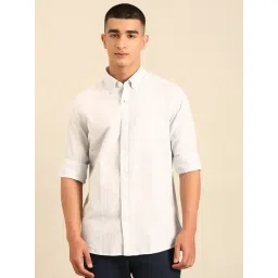 Cavallo by Linen Club Blue Linen Slim Fit Casual Shirt-picture-30