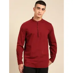 Cavallo By Linen Club Maroon Slim Fit Shirt-picture-19