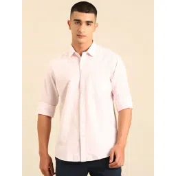 Cavallo by Linen Club Pink Linen Slim Fit Casual Shirt-picture-20