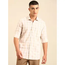 Cavallo by Linen Club White Linen Slim Fit Casual Shirt-picture-23