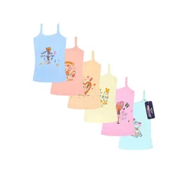 CAVENDERS Girls Pack Of 6 Assorted Printed Innerwear Vests-picture-26