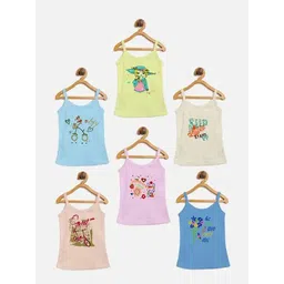 CAVENDERS Girls Pack Of 6 Innerwear Vests-picture-11