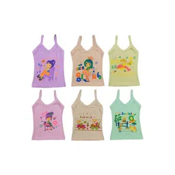 CAVENDERS Girls Pack Of 6 Innerwear Vests-picture-15