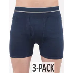 CAVENDERS Men Pack of 3 Brown Blue & Maroon Solid Cotton Briefs-picture-27