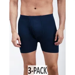 CAVENDERS Men Pack of 3 Brown Blue & Maroon Solid Cotton Briefs-picture-28