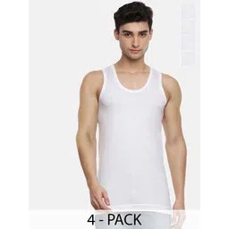 CAVENDERS Pack Of 4 Pure Cotton Gym Vests soft White Premium quality Dno-v43st-picture-16