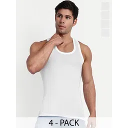CAVENDERS Pack of 4 Pure Cotton Inner Vests-picture-32