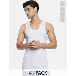 CAVENDERS Pack Of 4 Pure Cotton Innerwear Vests soft White Premium quality Dno-v25st-picture-29