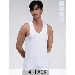 CAVENDERS Pack Of 4 Pure Cotton Scoop Neck Basic Vests - soft White Premium quality Dno-v-picture-26