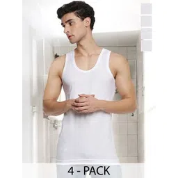 CAVENDERS Pack Of 4 Pure Cotton Undershirt Vests soft White Premium quality Dno-v289st-picture-24