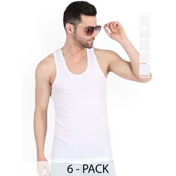 CAVENDERS Pack Of 6 Pure Cotton Basic Vests White Pure CottonDno-v295st-picture-10
