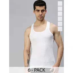 CAVENDERS Pack Of 6 Pure Cotton Basic Vests White Pure CottonDno-v79st-picture-27