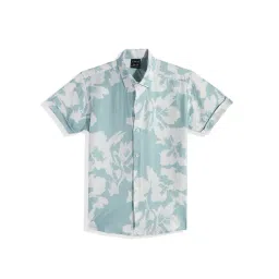 Cavio Blue Cotton Floral Shirt-picture-48