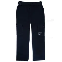 Cavio Boys Black Cotton Solid Cargo Trousers with Belt-picture-23