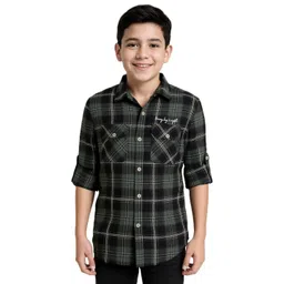 CAVIO Boys Checks Full Sleeve Casual Shirt-picture-19