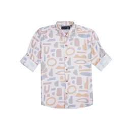 CAVIO Boys Comfort Abstract Printed Spread Collar Casual Shirt-picture-14