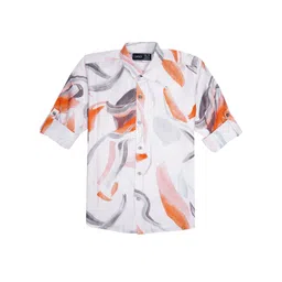 CAVIO Boys Comfort Abstract Printed Spread Collar Casual Shirt-picture-15