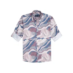 CAVIO Boys Comfort Abstract Printed Spread Collar Casual Shirt image 1